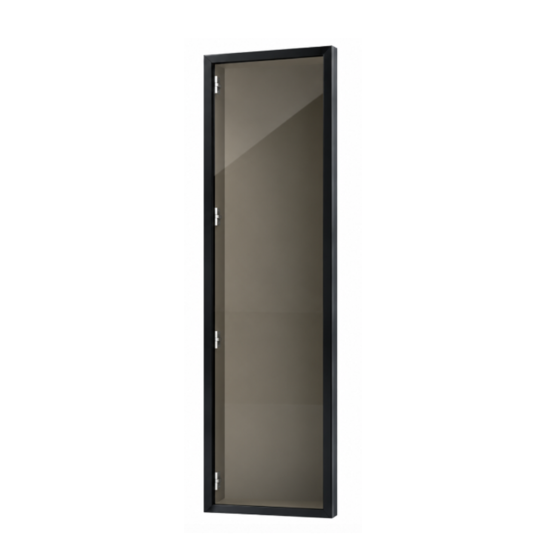 Aluminium Framed Door 50cm – Black & Bronze Glass