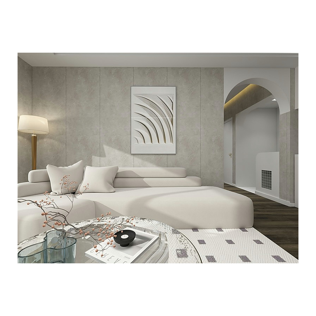 Rigid Interlocking SPC Wall Panel - Stone-Effect Arctic Stone