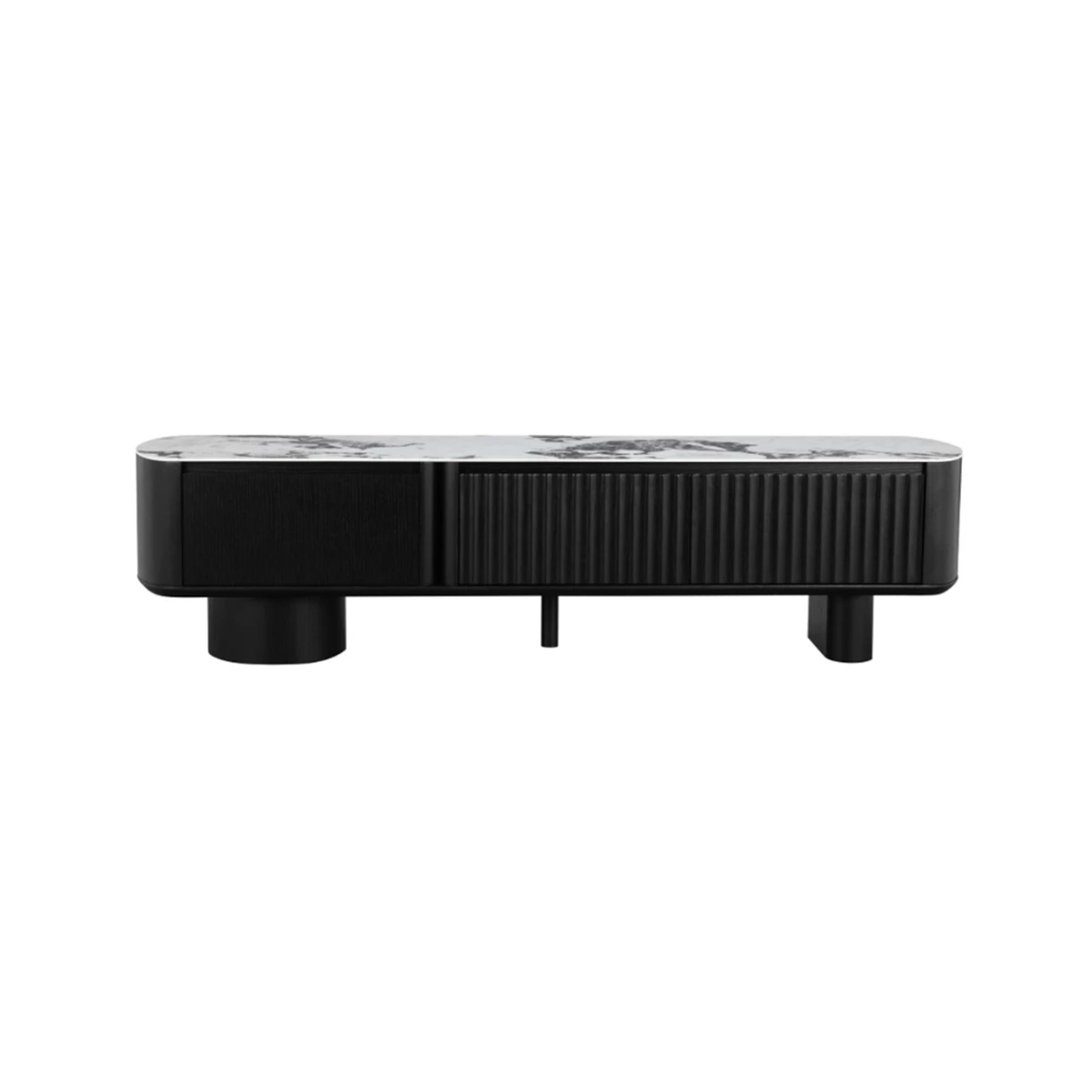TV Stand 1800x395x450 - Black & Ceramic image 1