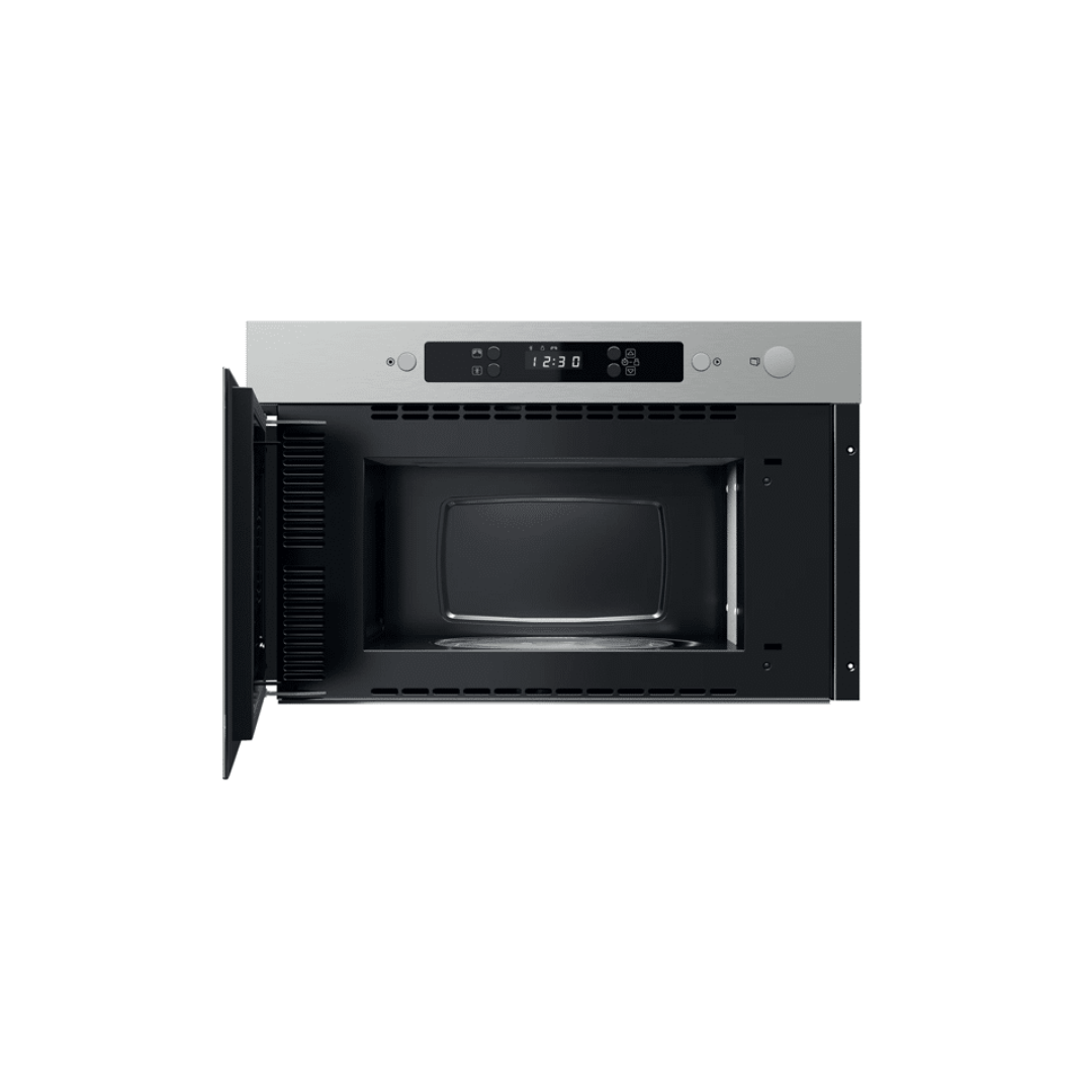 Whirlpool Built-In Microwave – Inox & Black Glass 22L