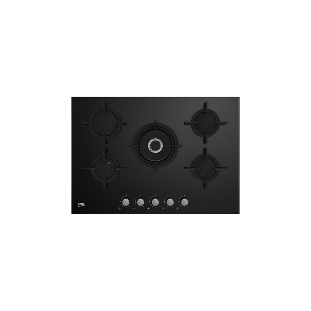 Beko Gas Hob – Black Glass 75 cm