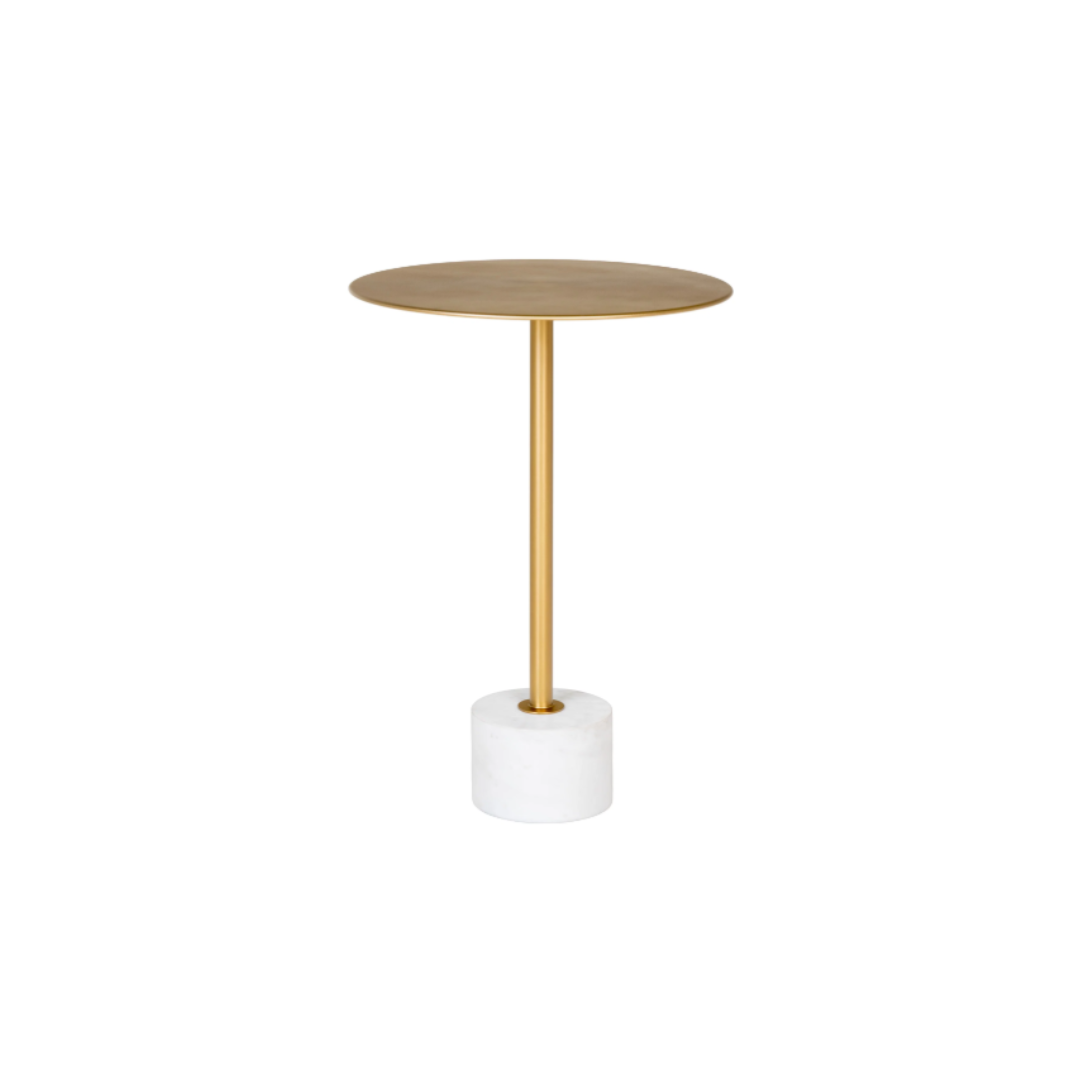 Side Table Lecco– Brass & Marble 41x58h
