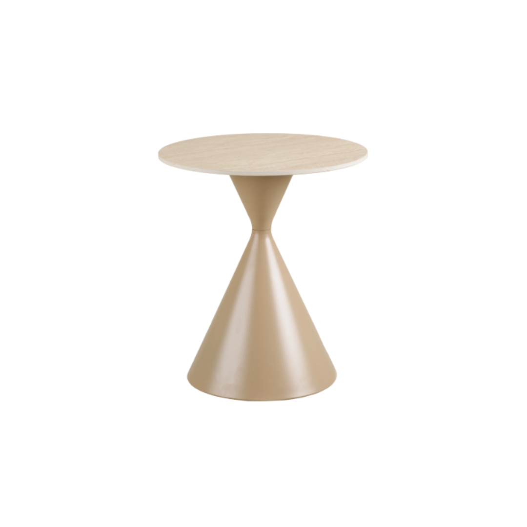 Side Table Annecy– Travertine & Sand