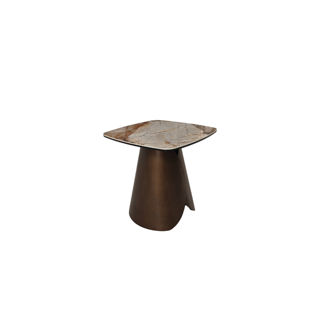 Lamp Table – Gloss Patagonia & Black & Copper Cross Brushed