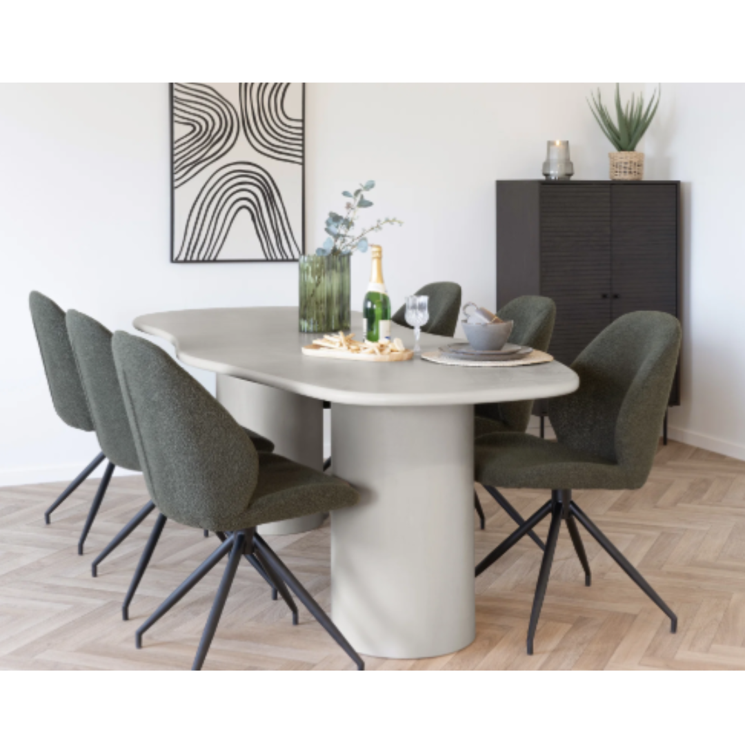 Dining Table – Cement Look & Beige Maranola