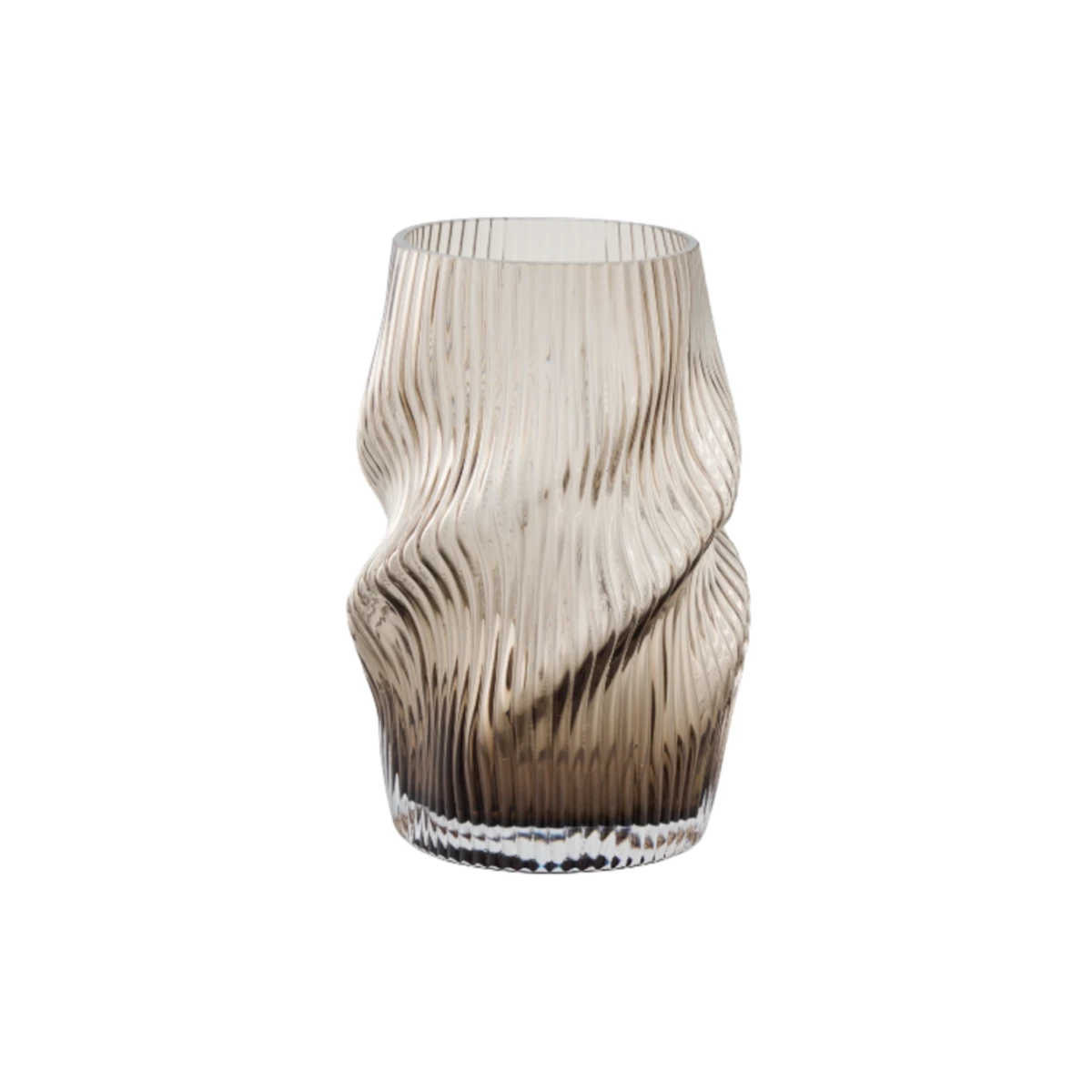 Blown Glass Vase – Brown Mouth image 1