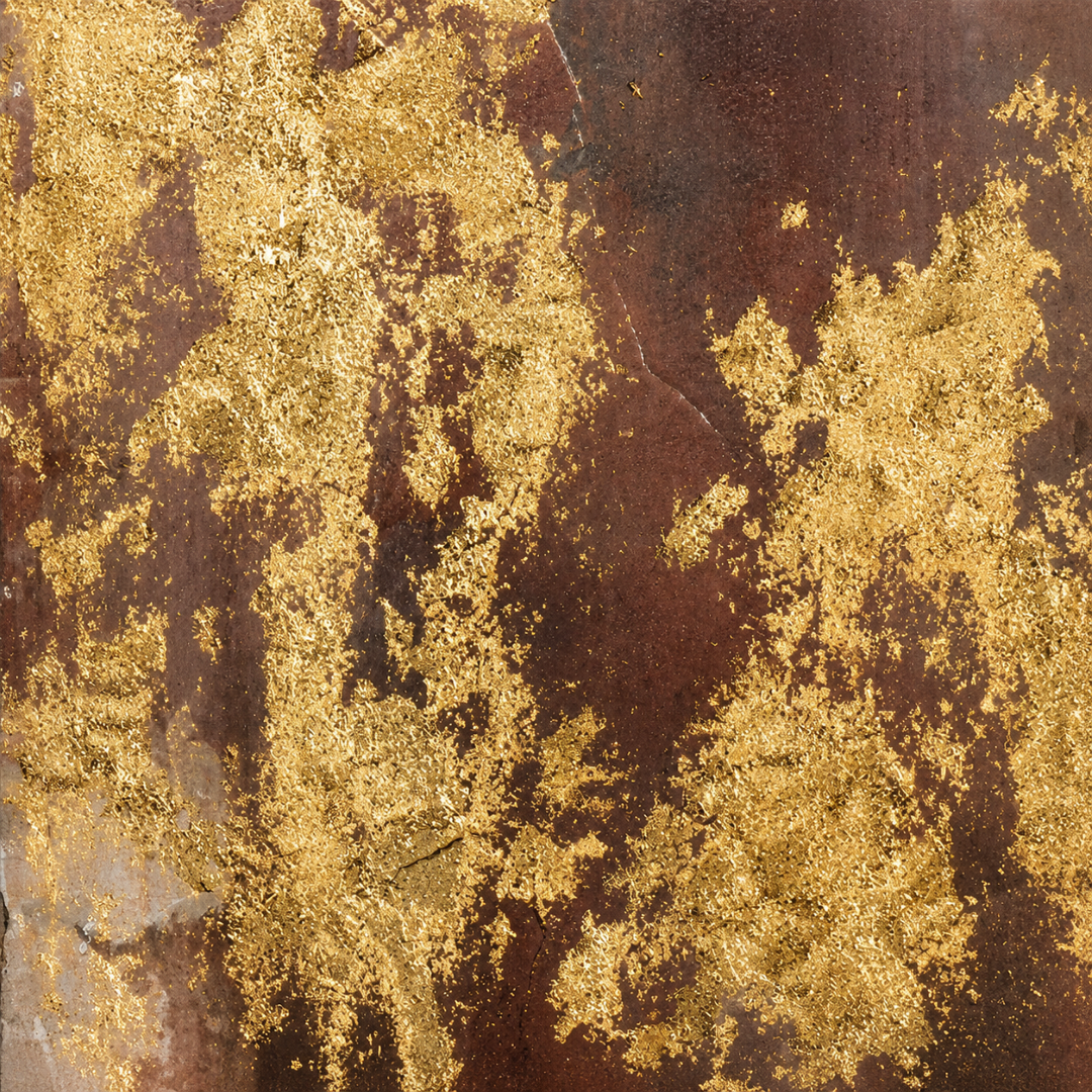 Slim Variation of Gold & Rose 1 Acrylic Painting  - 27x152 cm
