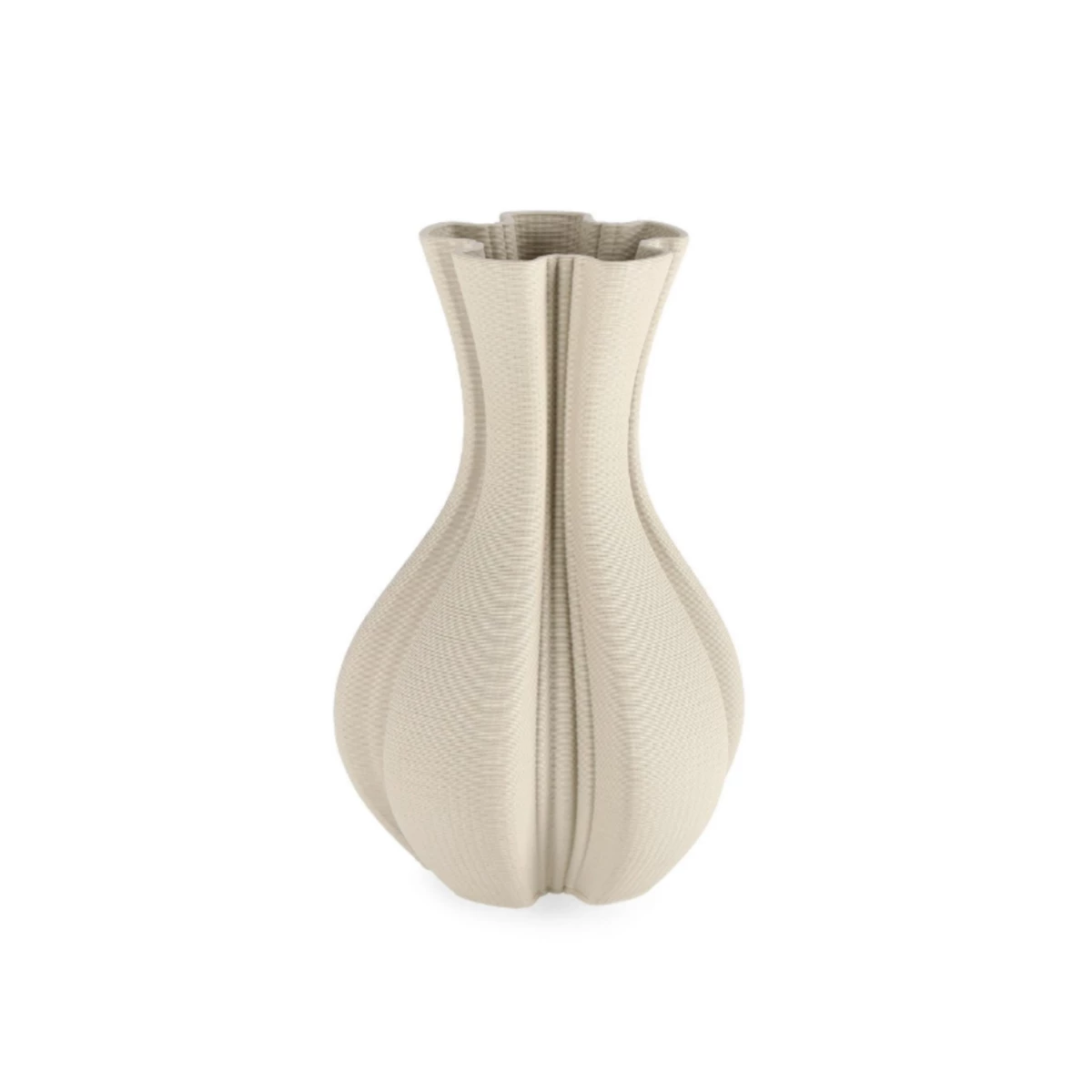 Ceramic Vase D17 x H29 cm - Beige image 1