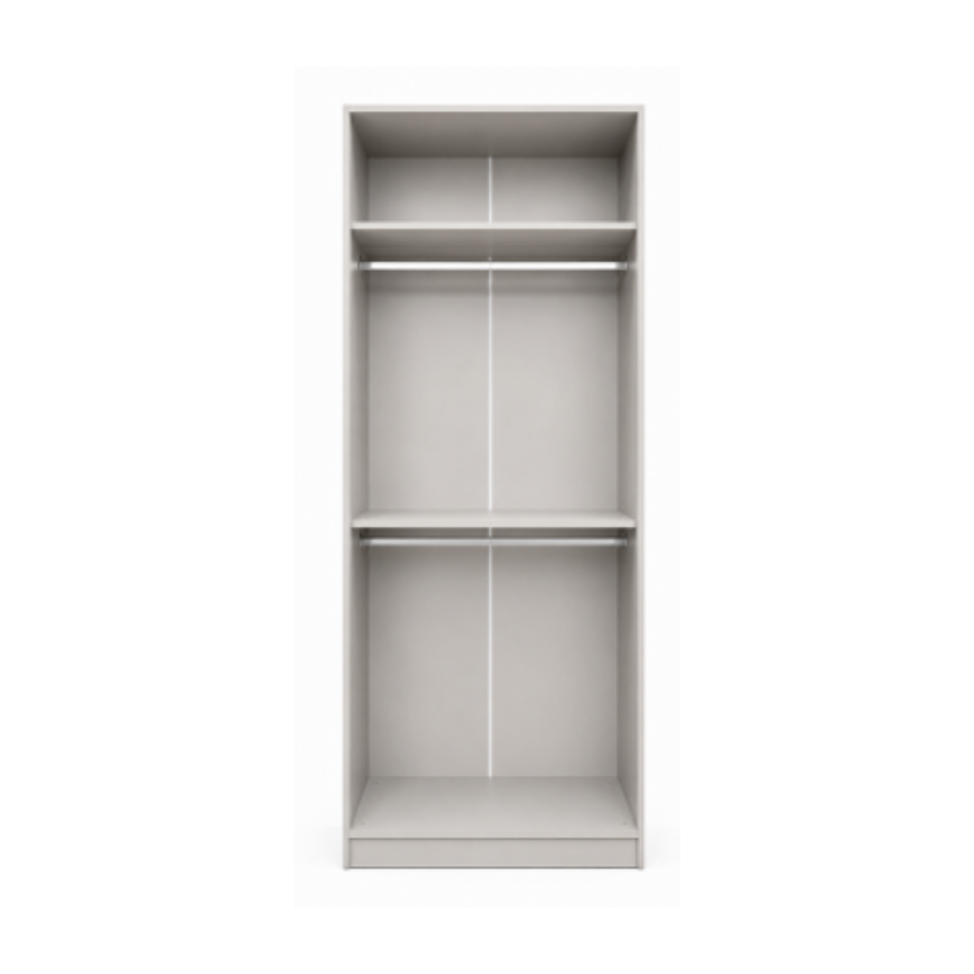 Wardrobe 100x240cm– Shelves & Hanging Rail Taupe