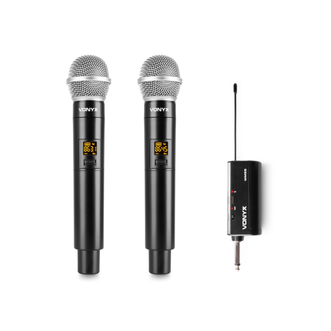 Dual Wireless Microphone Plug-and-Play Set UHF
