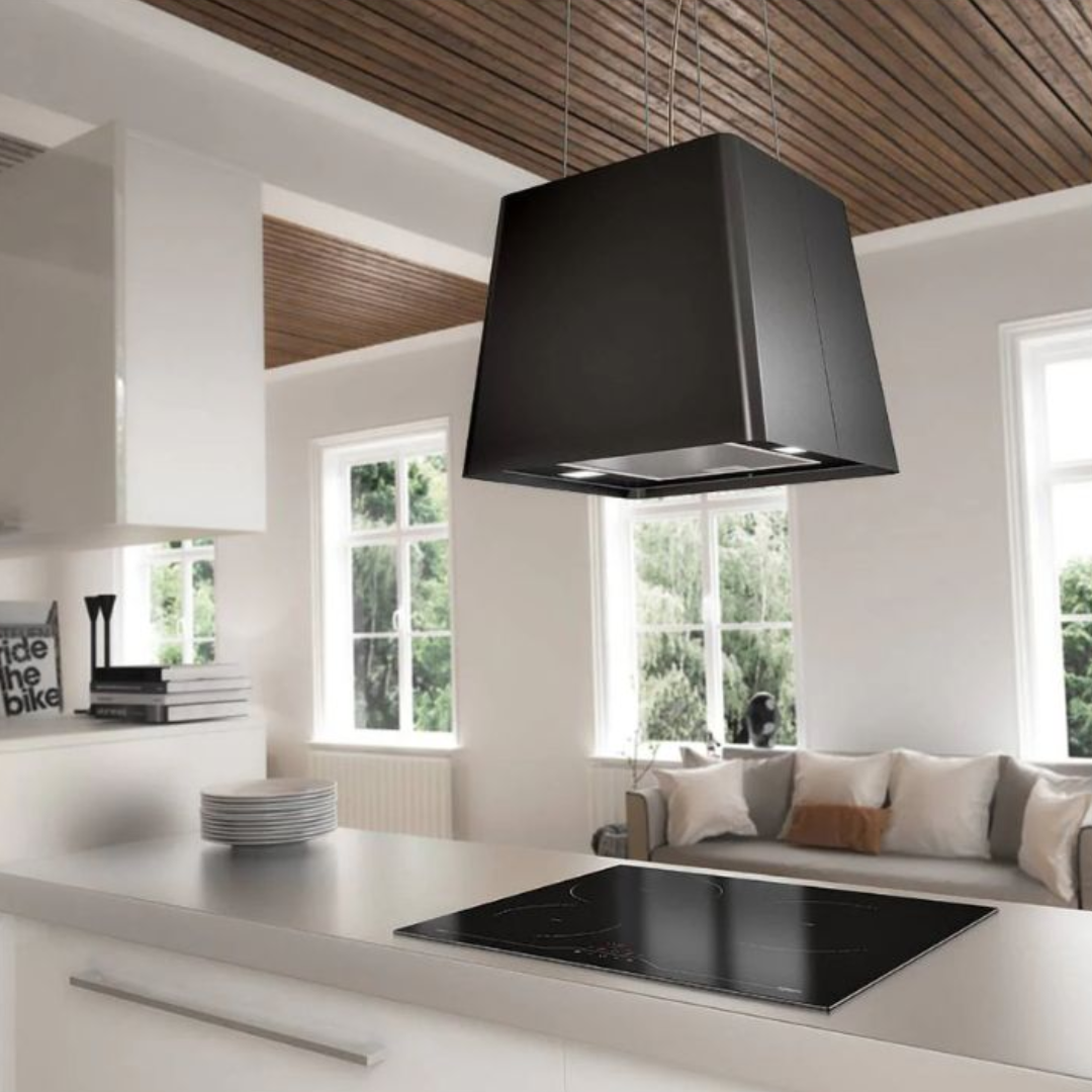 Airforce 50cm Island Lamp Cooker Hood – Black