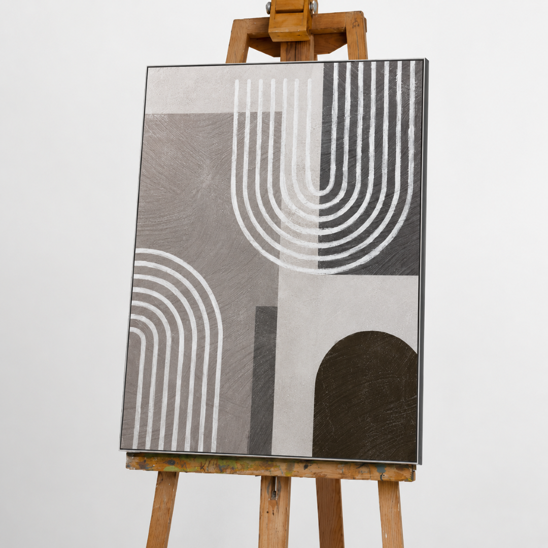 Grey Arches 2 Acrylic Painting - 90x120 cm