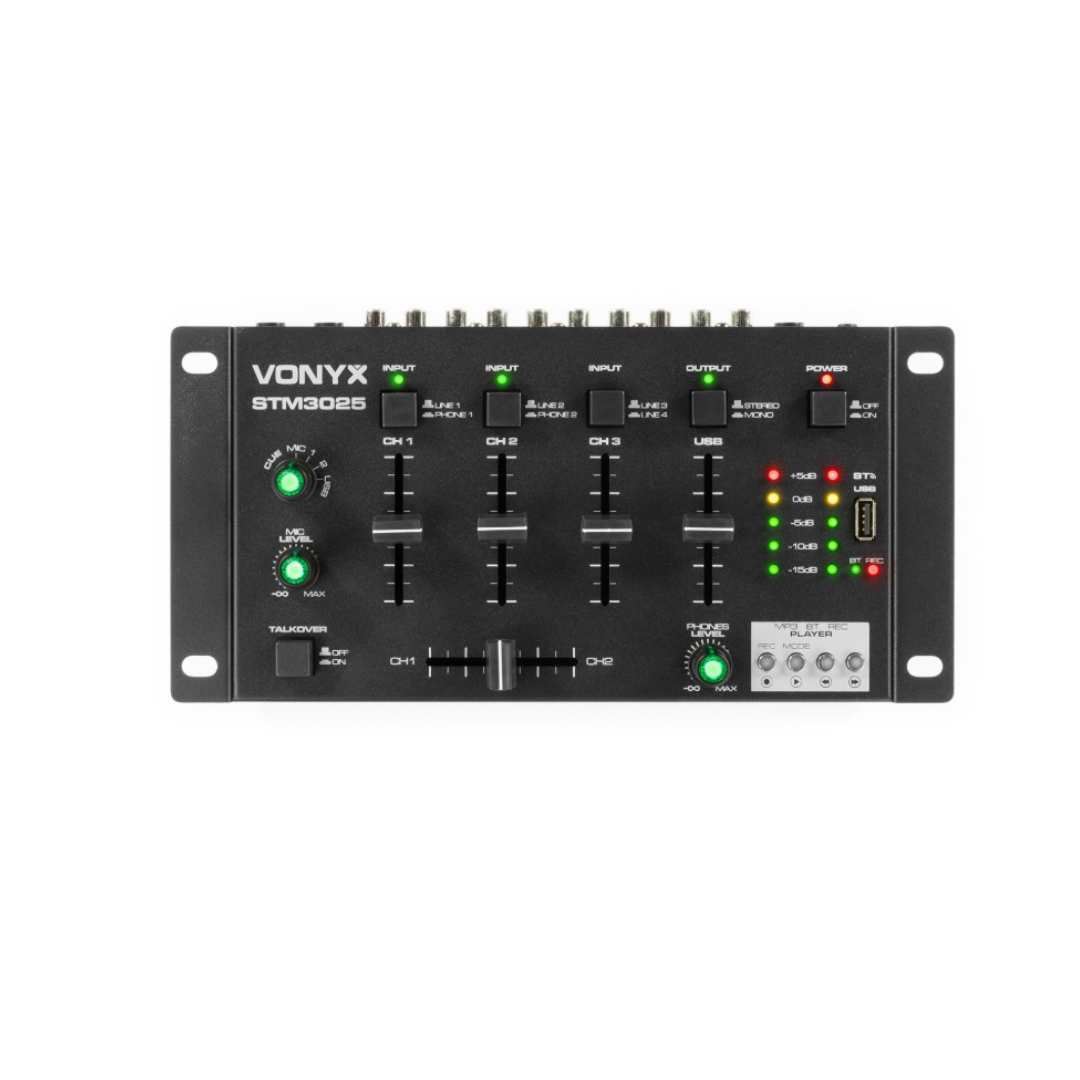 Compact 7-channel DJ mixer