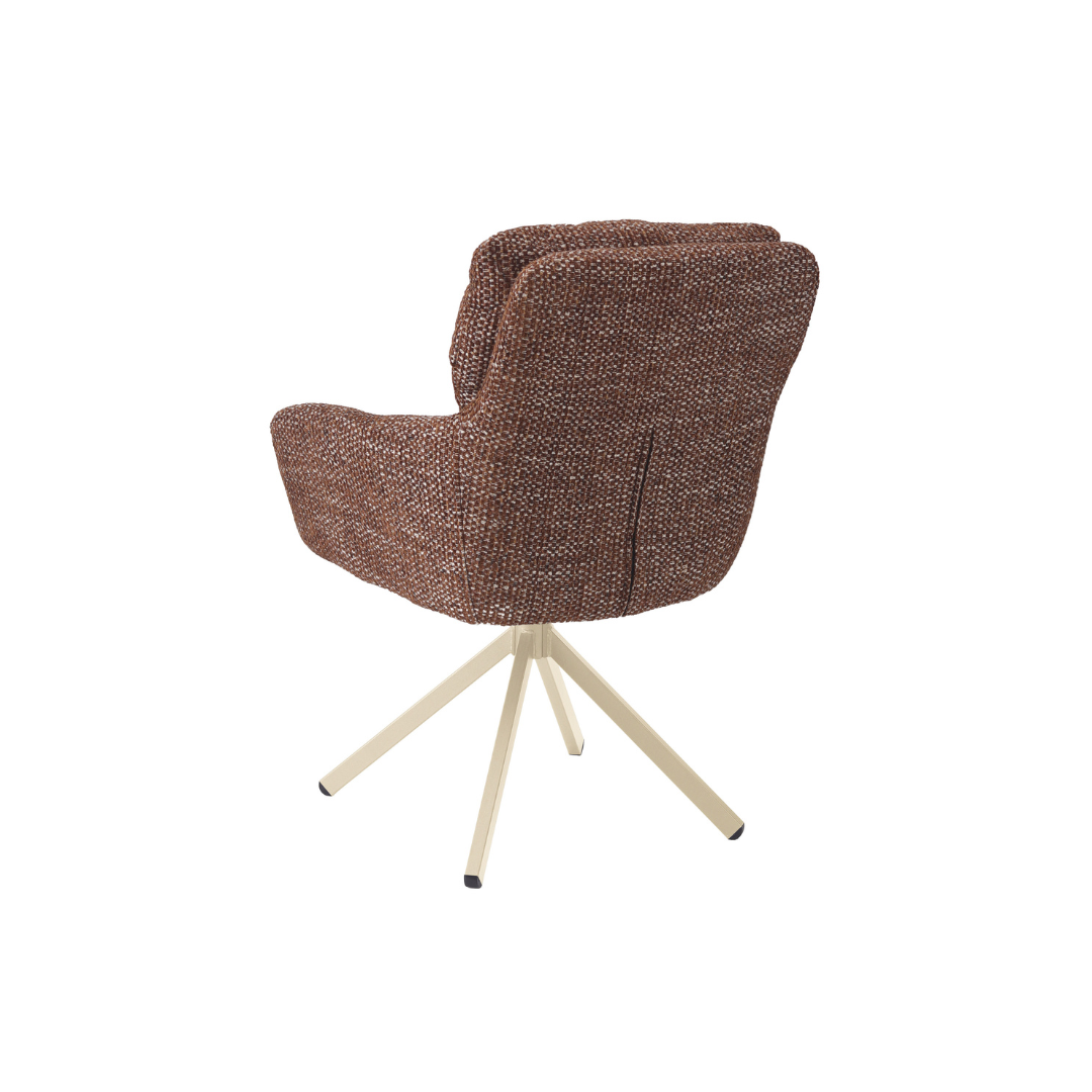 Chair – Brown & Swivel Rectangle – Cream