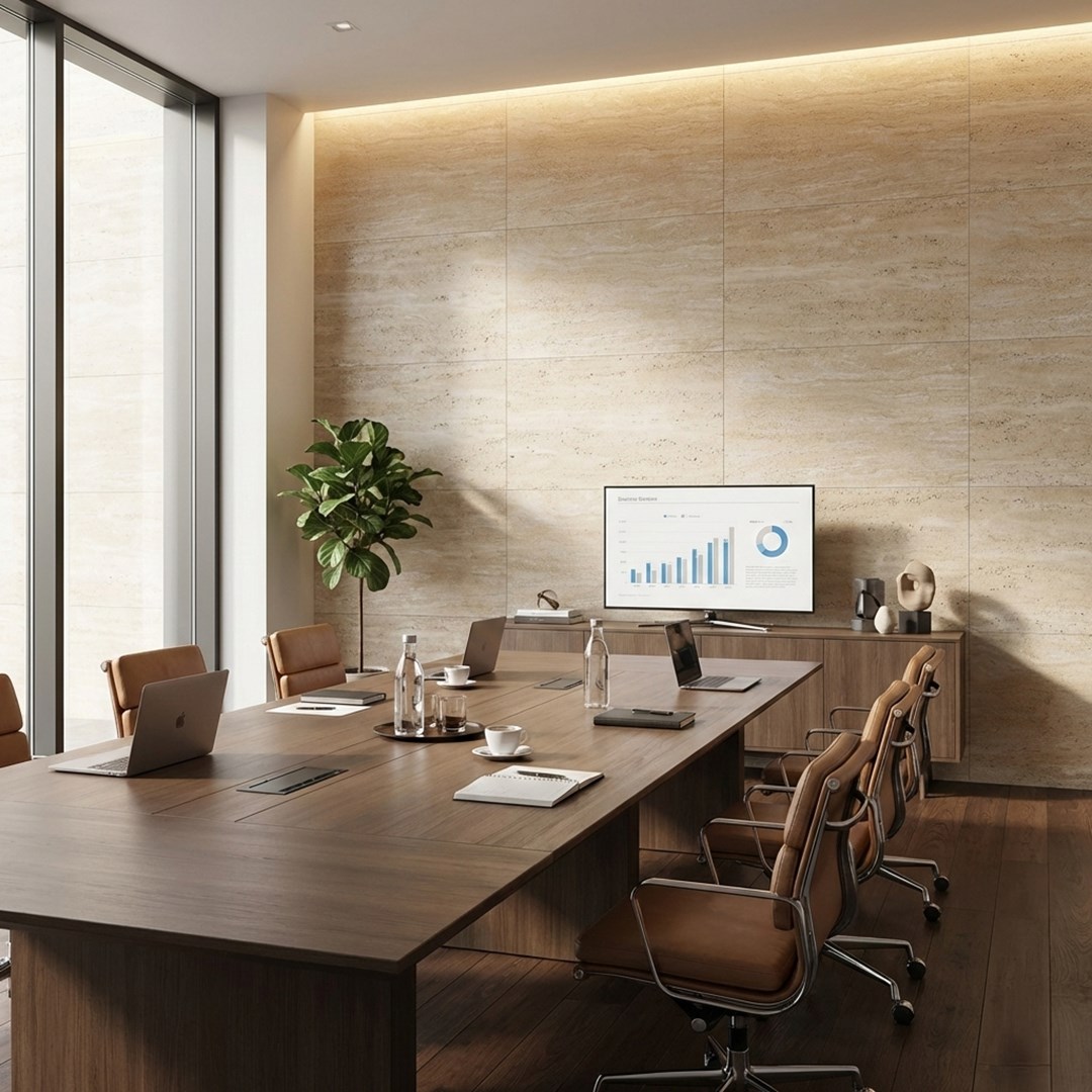 Decorative SPC -Travertine-Effect Milan Yellow