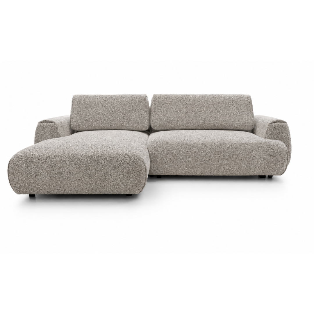 Corner Sofa Left with Sleeper –Light Grey