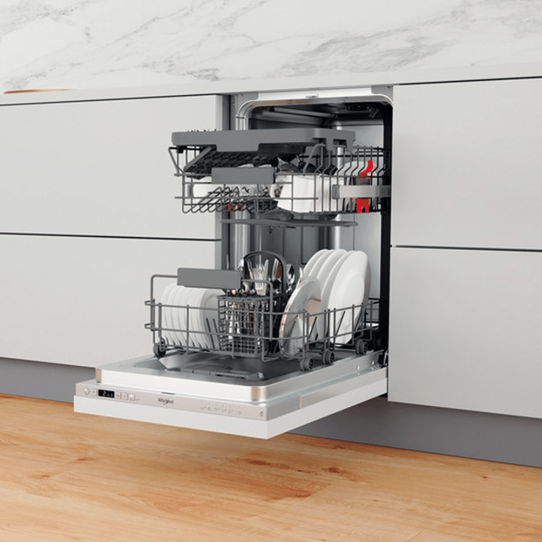 Whirlpool Built-In Slim Dishwasher – Silver 45cm