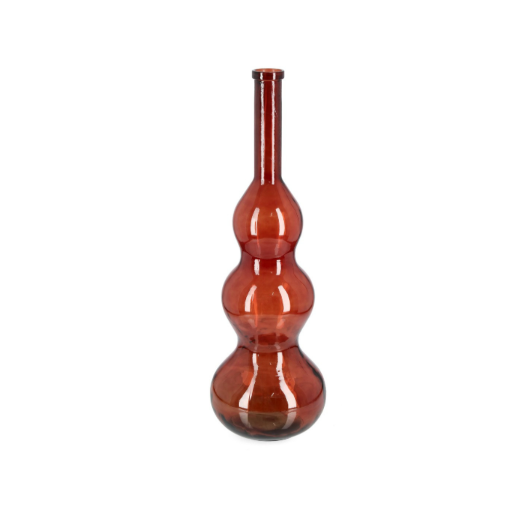 Rounded Decorative Bottle D33 x H100 cm – Red