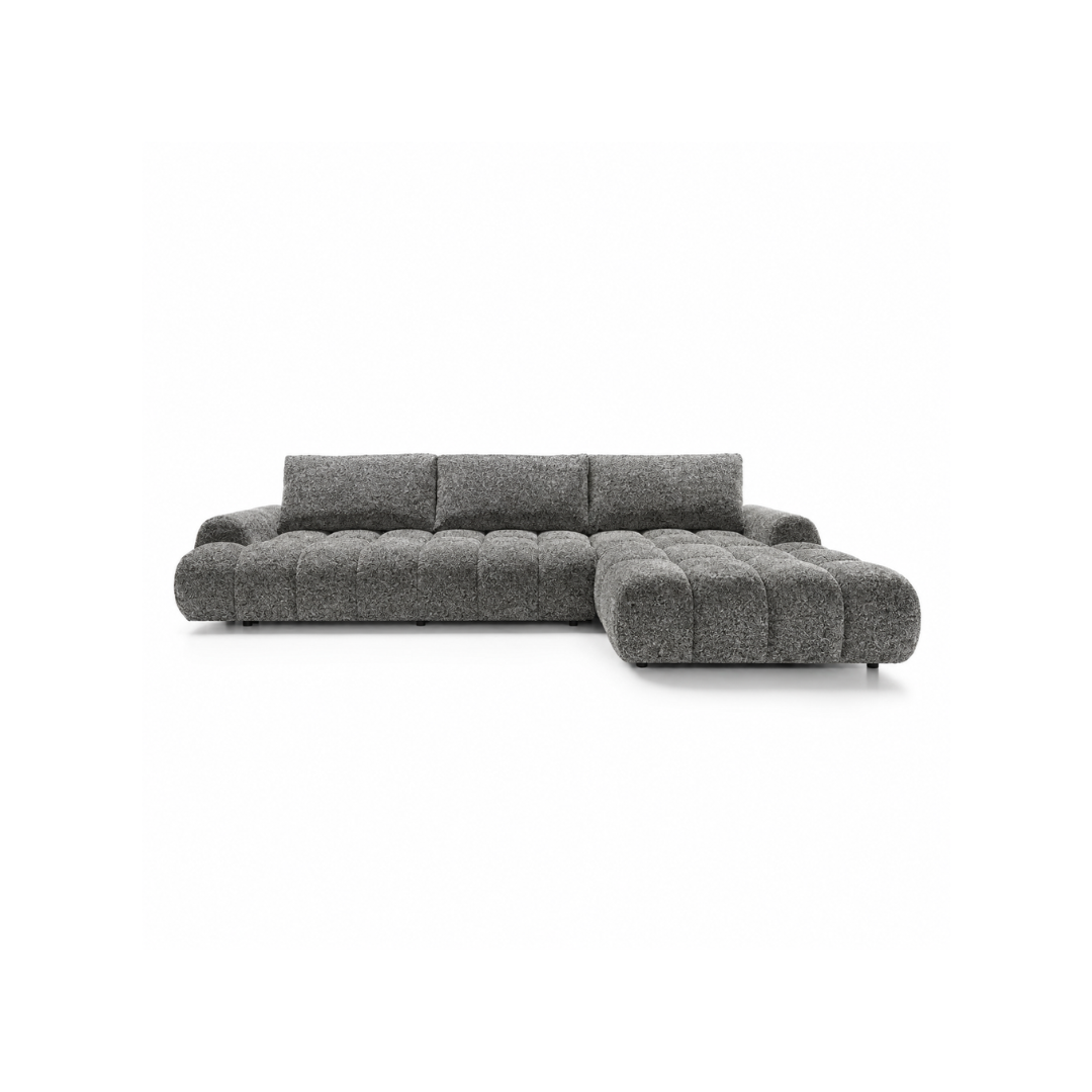 Corner Sofa Right with Sleep & Storage – Grey