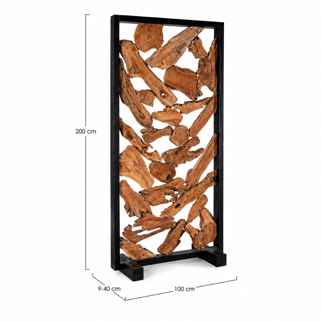 Divider W100 x D9/40 x H200 cm - Meranti Wood
