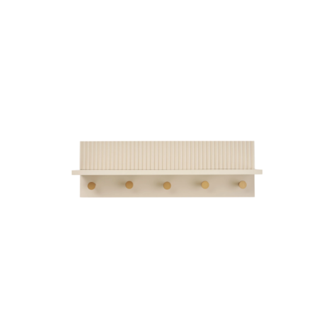Wall Shelf with Hooks Rocca – Beige
