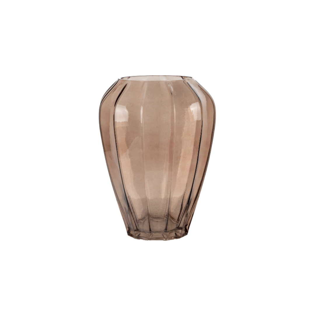 Vase – Mouth Blown Glass Brown