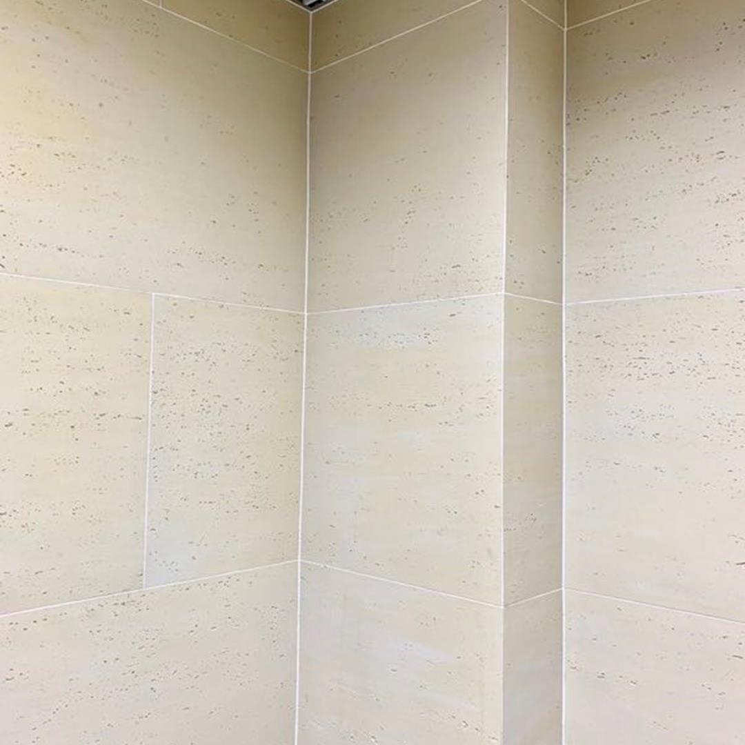 Decorative SPC - Travertine-Effect Golden White
