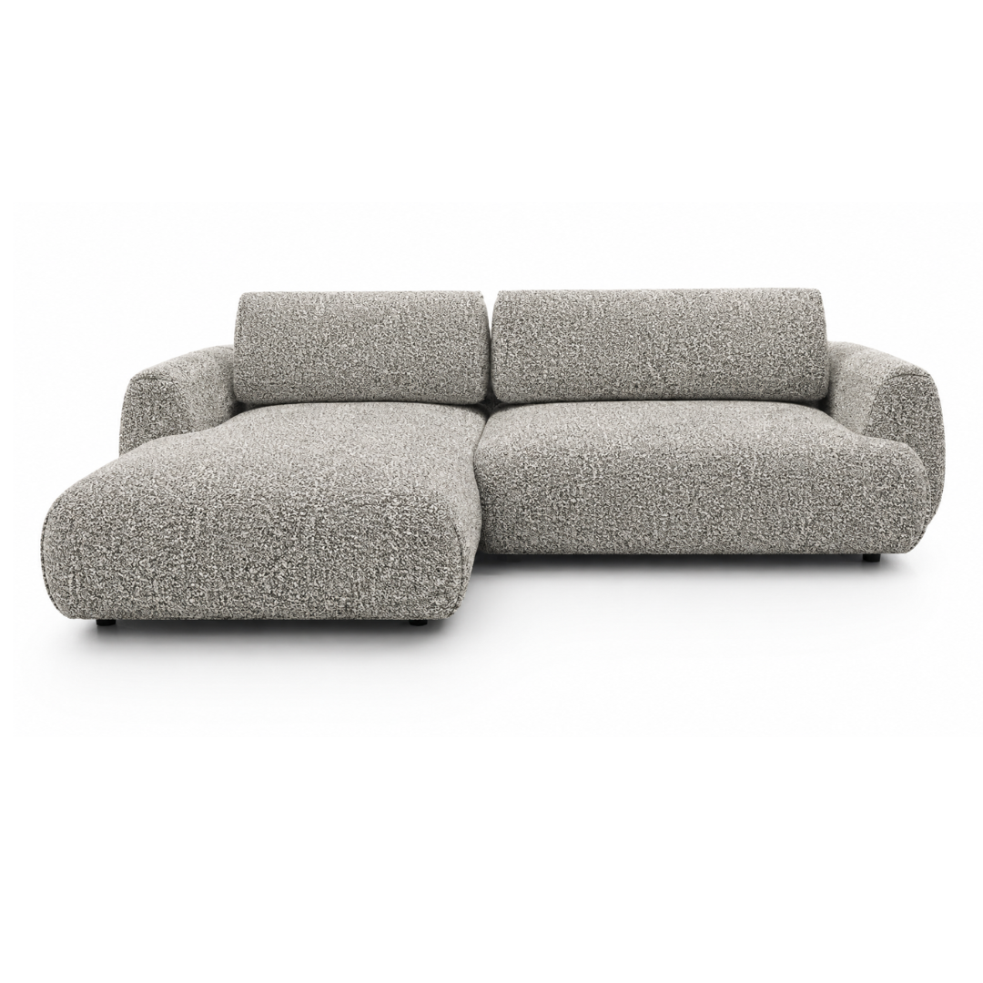 Corner Sofa Left with Sleeper – Light Grey
