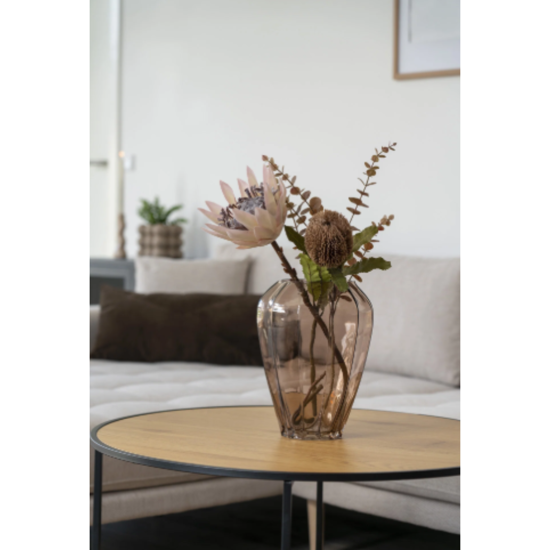 Vase – Mouth Blown Glass Brown