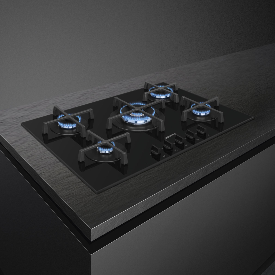 Smeg Gas Hob 70x75 cm – Selezione Black