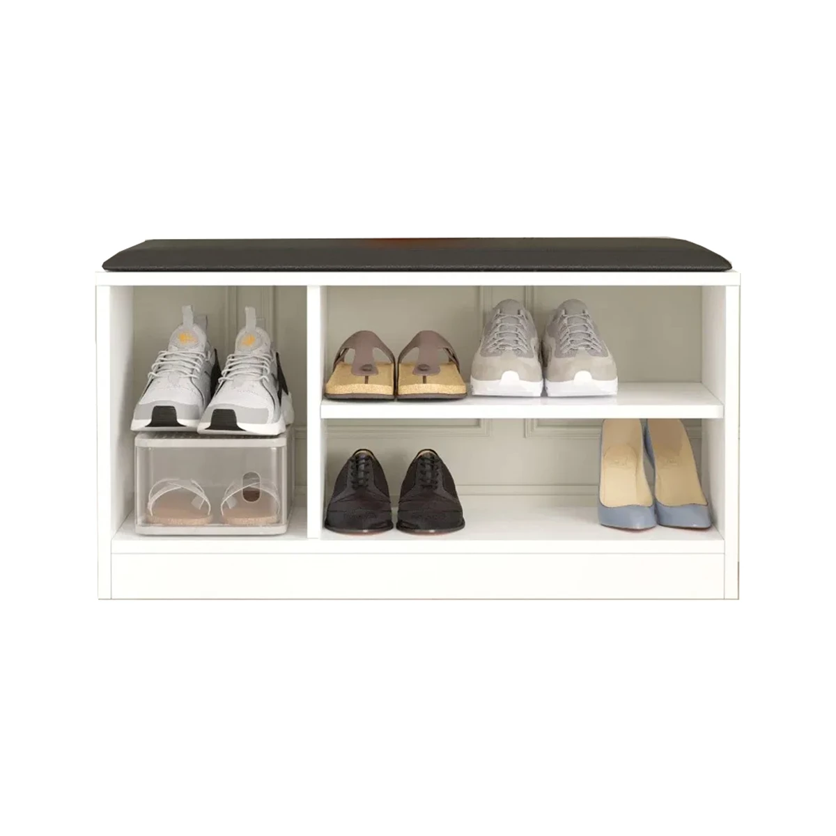 Shoe Rack Cabinet In White image 1