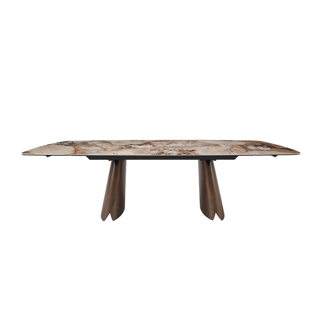 Extension Table – Gloss Patagonia & Black/Copper Cross Brushed