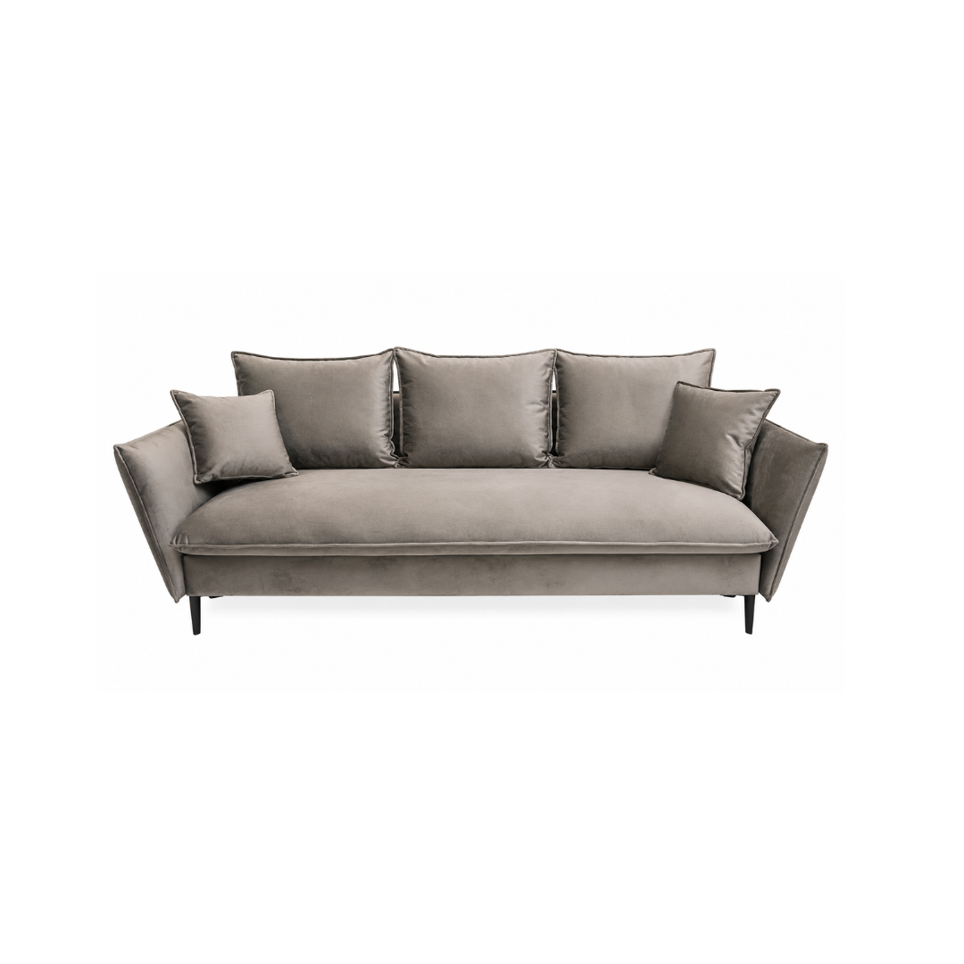 Sofa 3 with Sleeper & Storage- Light Taupe