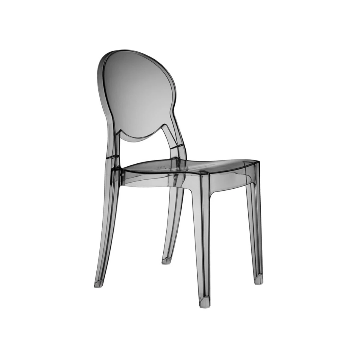 Transparent Dining Chair - Smoked Grey image 1