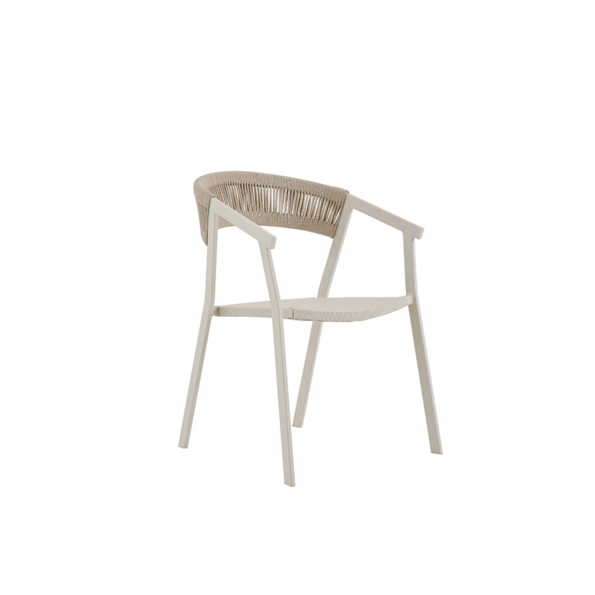 Aluminum Dining Chair - Light Beige image 1