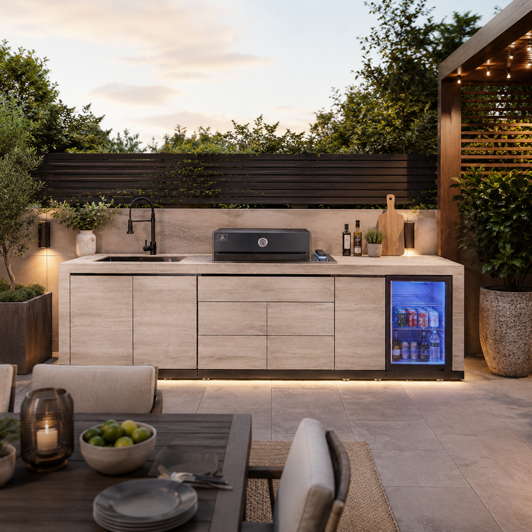 High-End Outdoor Kitchen – Madrid Yellow