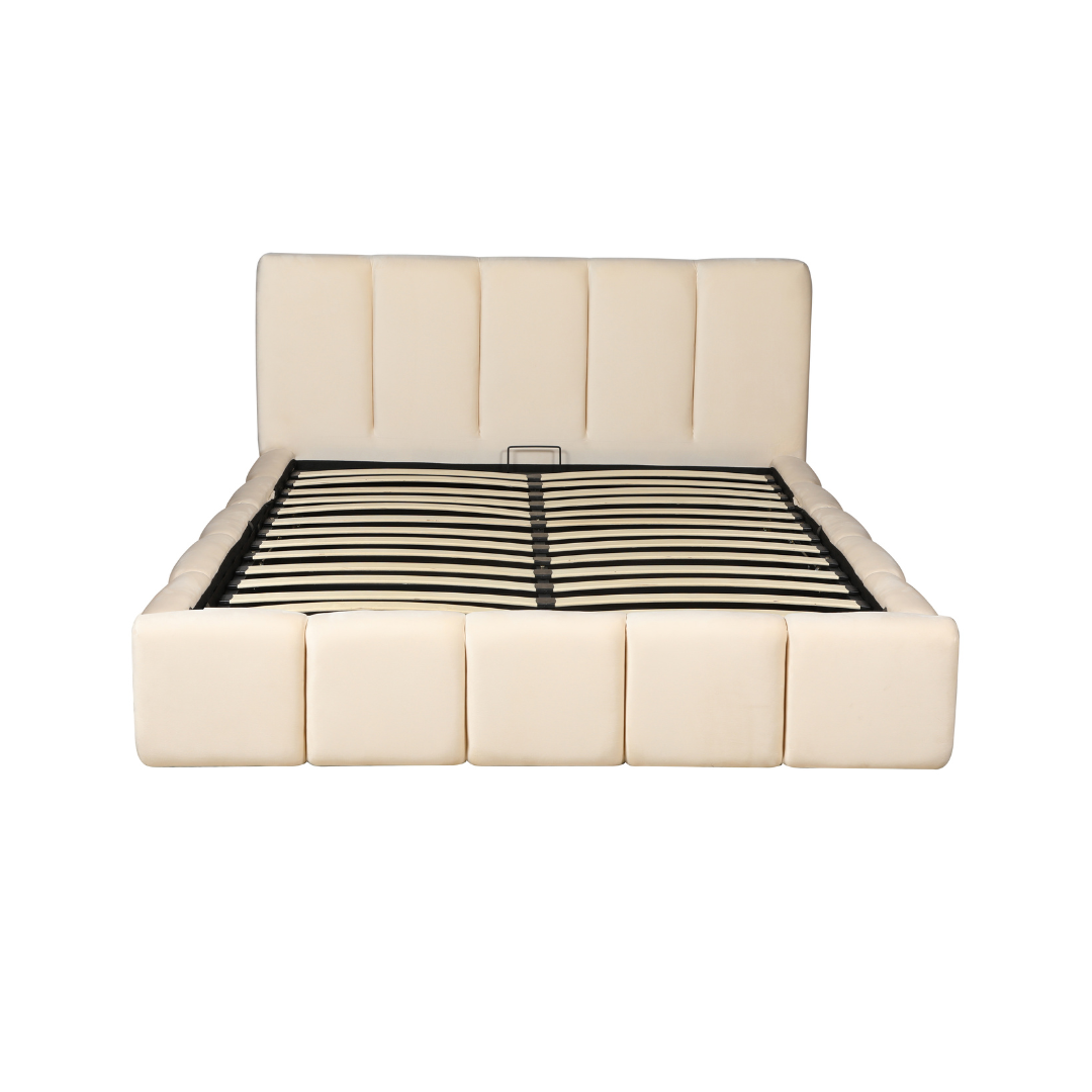 Upholstery Bed with Gas Lift 160x200 – Beige