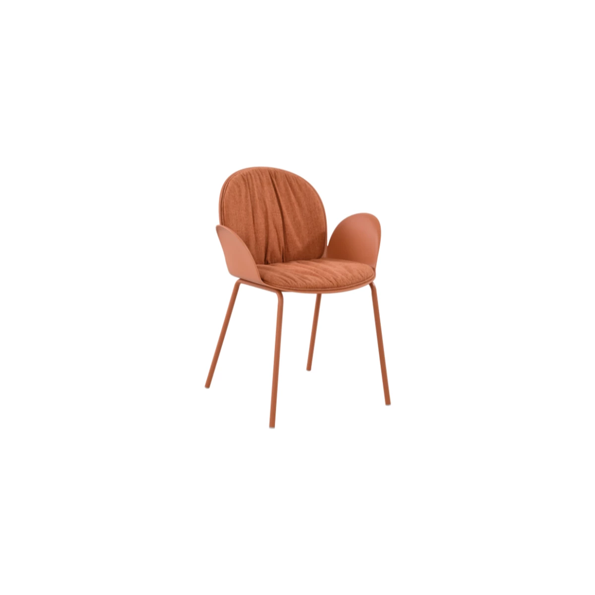 Fabric Covered PP Chair - Orange image 1