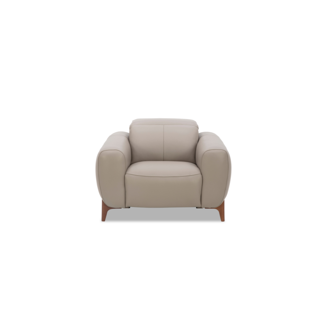Sofa – Electric Recliners & Wooden Leg Warm Beige