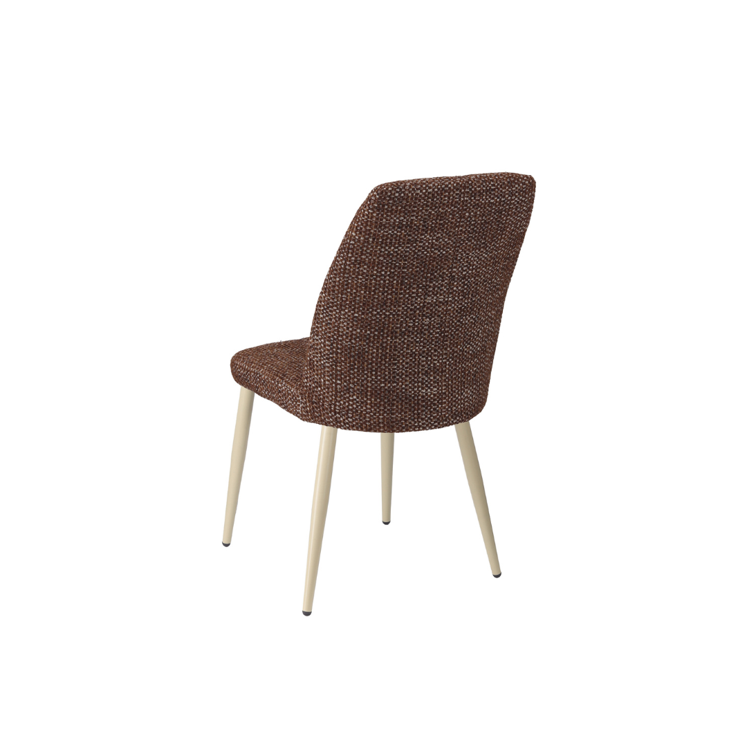 Chair –Brown With Conic Cream Legs
