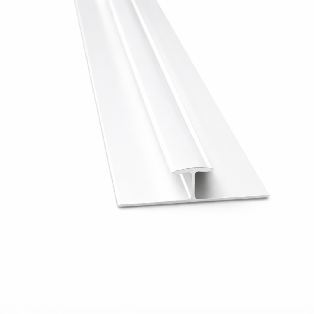 Aluminium T-Shaped Panel Trim - White