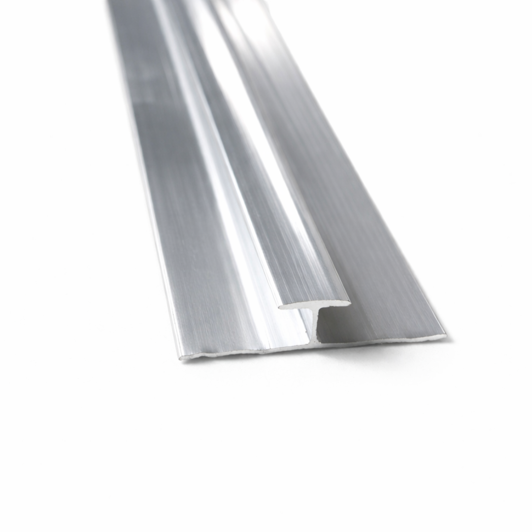 Aluminium T-Shaped Panel Trim - Silver Dark Grey