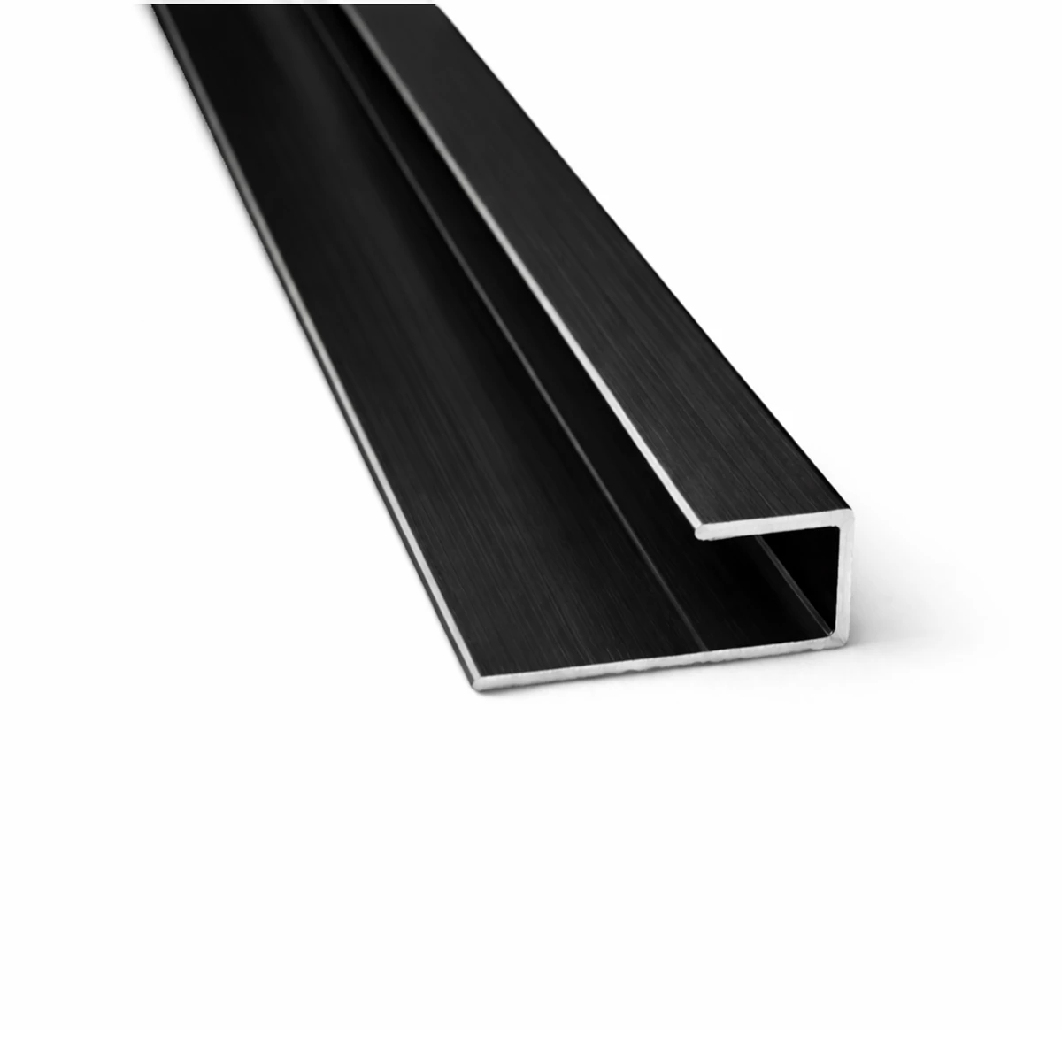 Aluminium J-Shaped Panel Trim - Black image 1