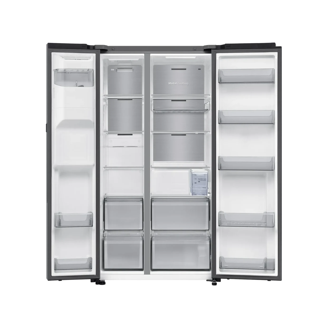 Fridge Freezer-Black 640L  American Style Samsung AI Home