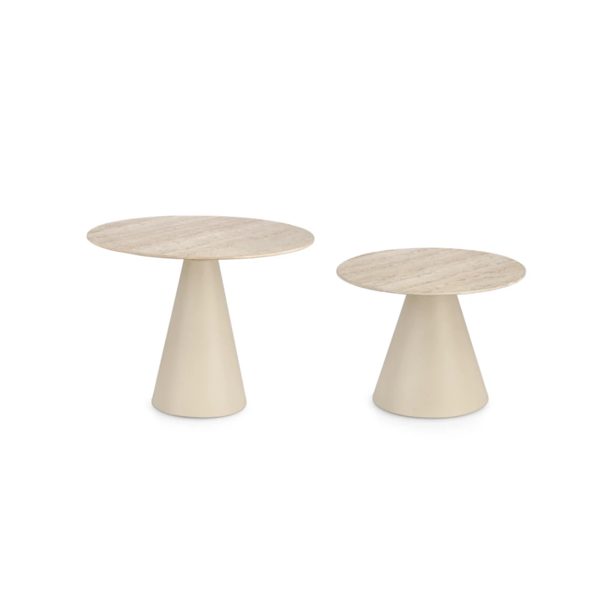 Coffee Table Set2 – Travertine & Steel image 1