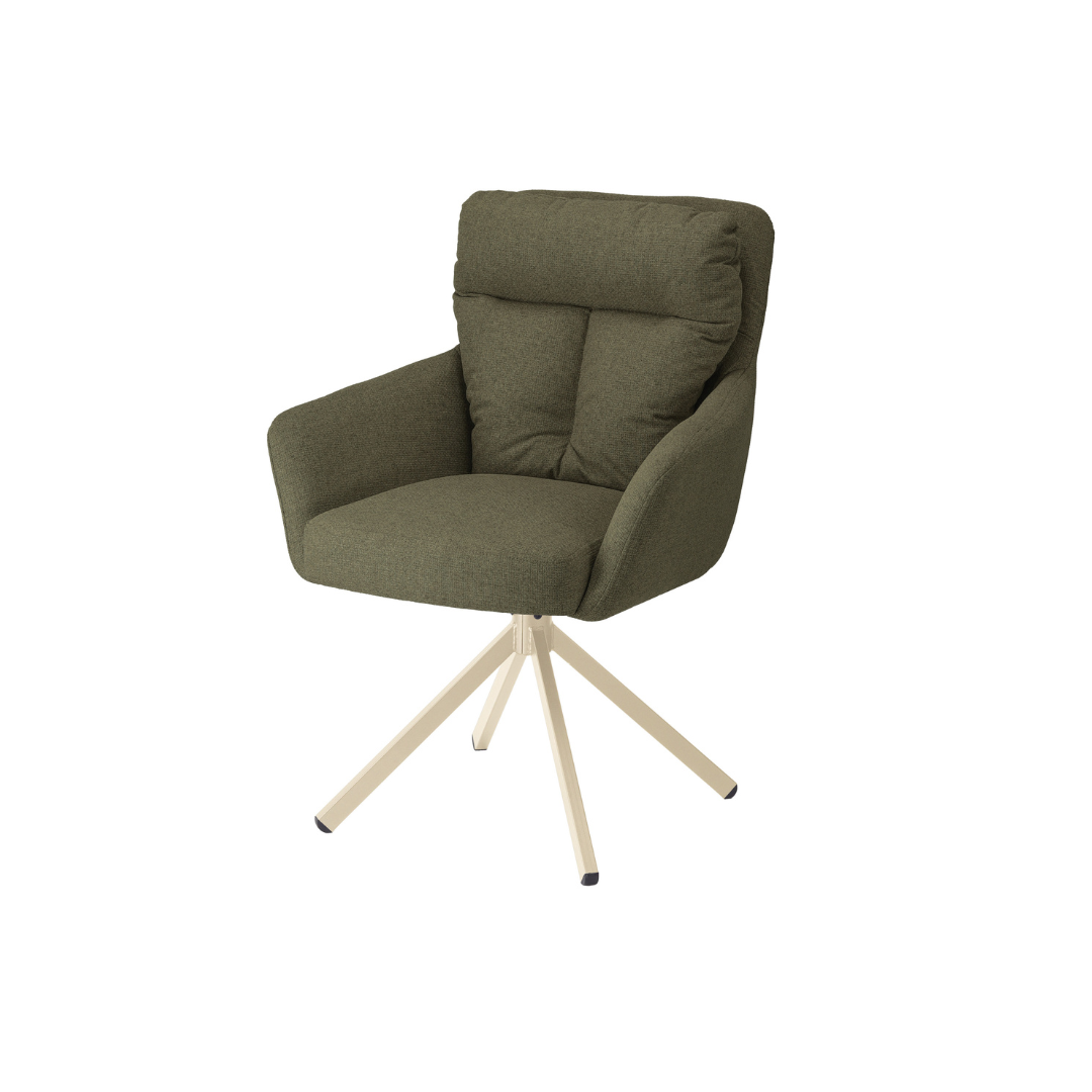 Chair –Green & Swivel Rectangle Cream