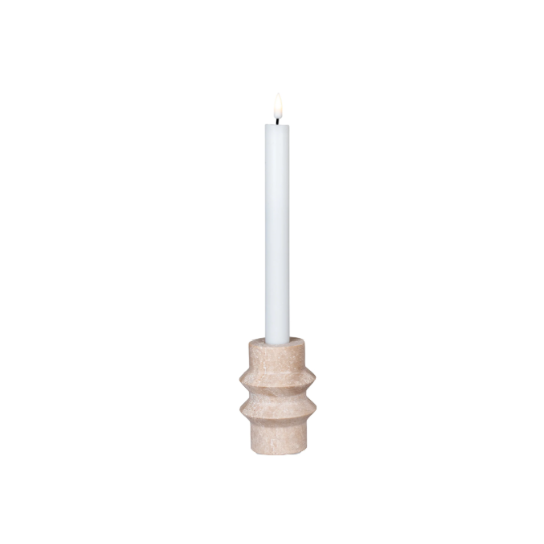 Candle Holder – Travertine Natural
