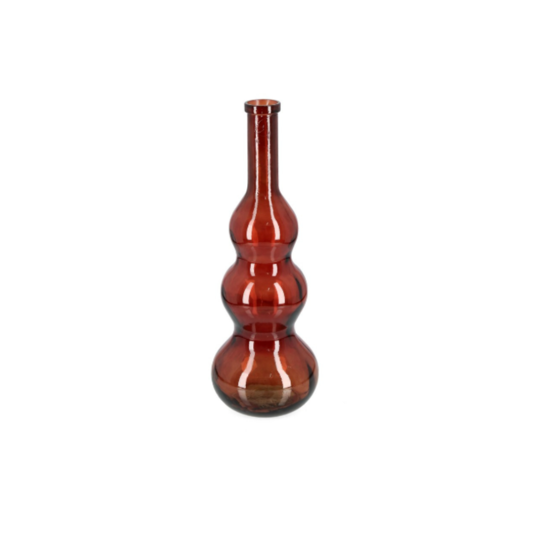 Rounded Decorative Bottle D26.5 x H75 cm – Red