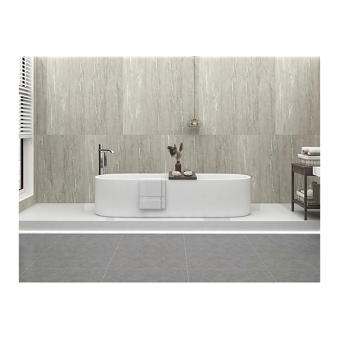 Rigid Interlocking SPC Wall Panel - Stone-Effect Grey Stone