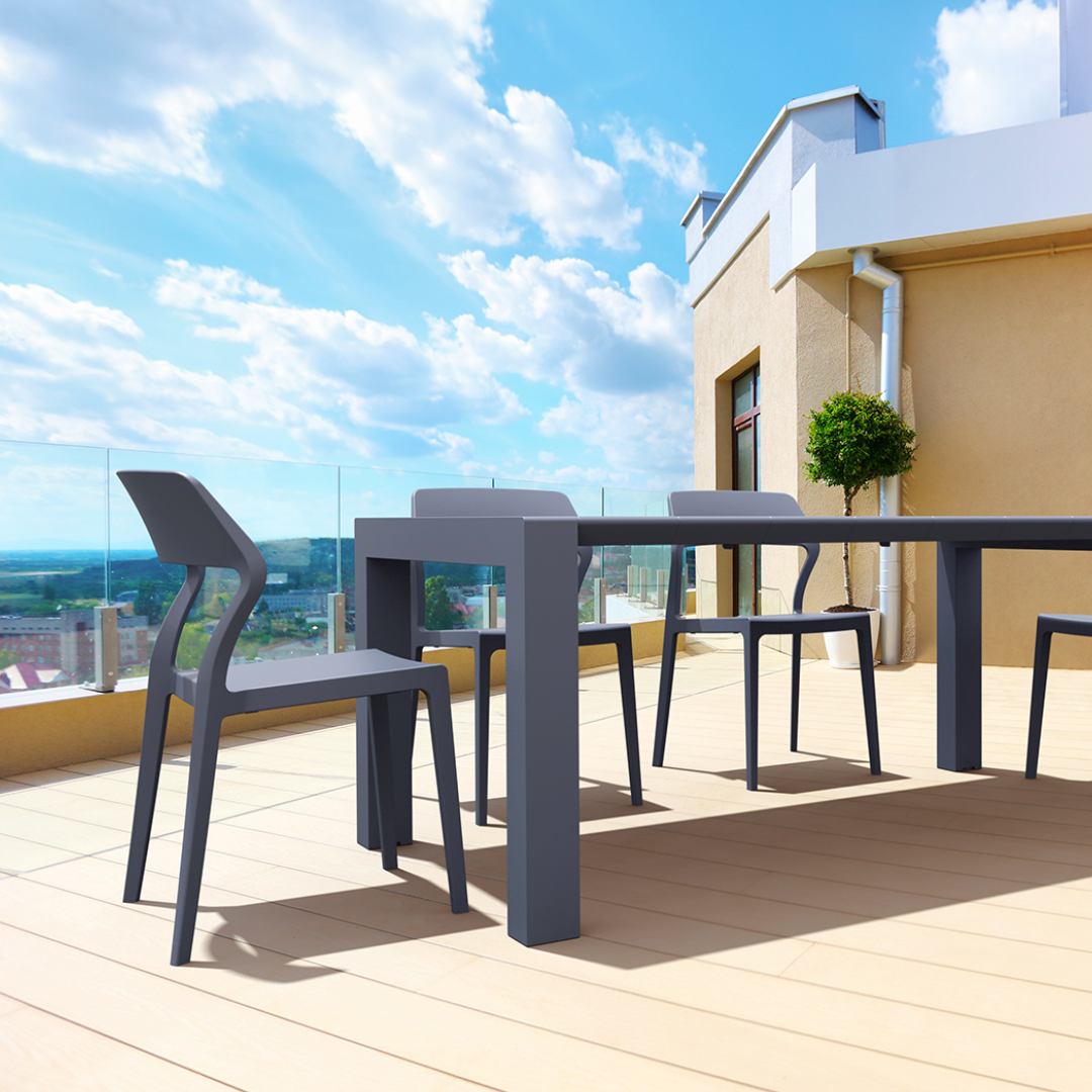 Black Resin Dining Chair